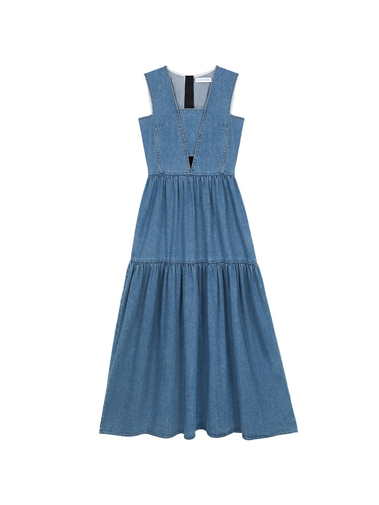 Denim Strap Dress For Women - Alsy store