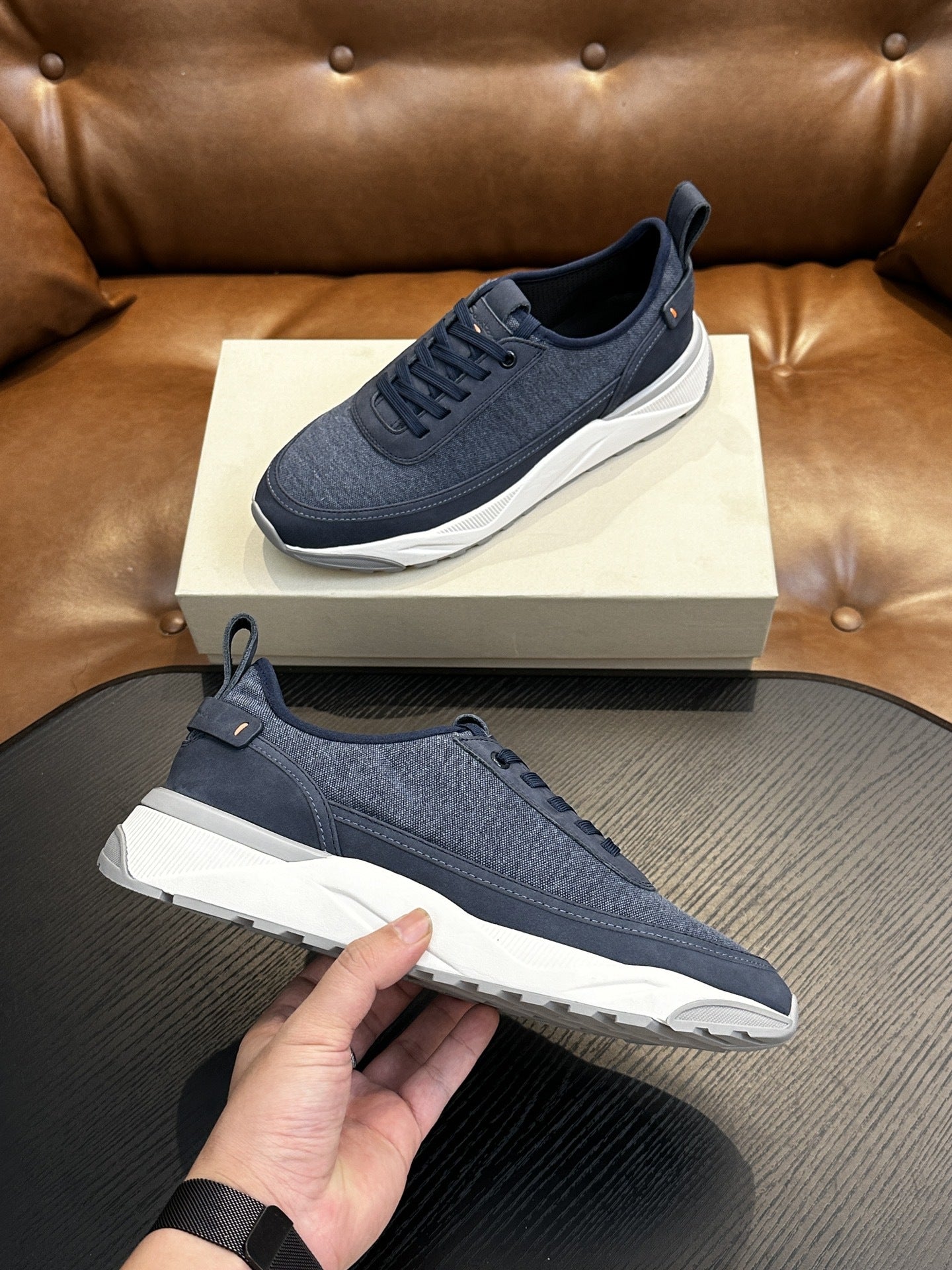 European High - End Men's Casual Sneakers 2025 Spring and Autum New Nubuck Leather Breathable Thick - Soled Height - Increasing Sports Shoes - Alsy store
