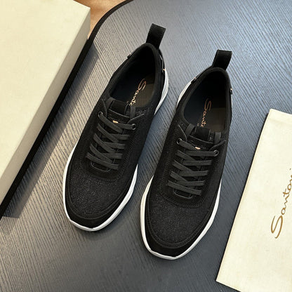 European High - End Men's Casual Sneakers 2025 Spring and Autum New Nubuck Leather Breathable Thick - Soled Height - Increasing Sports Shoes - Alsy store