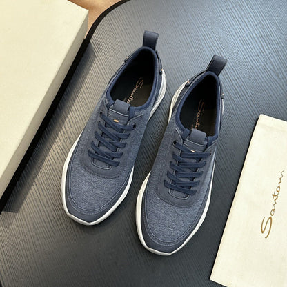 European High - End Men's Casual Sneakers 2025 Spring and Autum New Nubuck Leather Breathable Thick - Soled Height - Increasing Sports Shoes - Alsy store