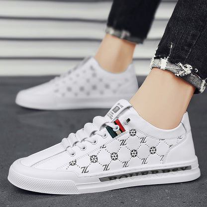 European Station Four Seasons Casual Men's Shoes Genuine Leather Trendy Youth Summer All - match Sneakers Slip - on Lazy Shoes - Alsy store