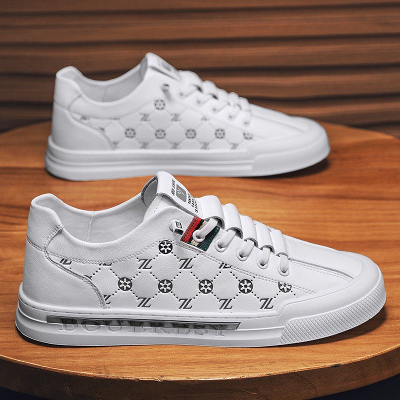 European Station Four Seasons Casual Men's Shoes Genuine Leather Trendy Youth Summer All - match Sneakers Slip - on Lazy Shoes - Alsy store