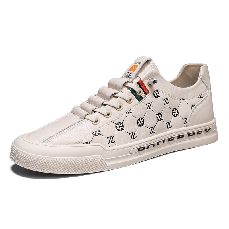 European Station Four Seasons Casual Men's Shoes Genuine Leather Trendy Youth Summer All - match Sneakers Slip - on Lazy Shoes - Alsy store