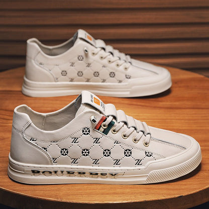 European Station Four Seasons Casual Men's Shoes Genuine Leather Trendy Youth Summer All - match Sneakers Slip - on Lazy Shoes - Alsy store