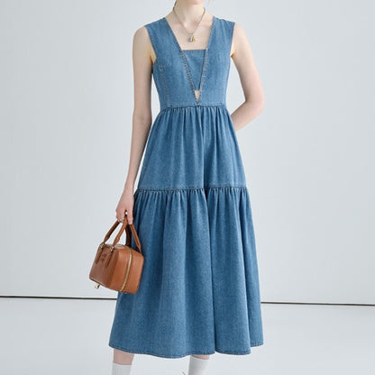 Denim Strap Dress For Women - Alsy store