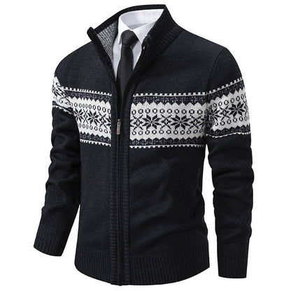 European Size Autumn And Winter Knitting Cardigan Top Coat For Men