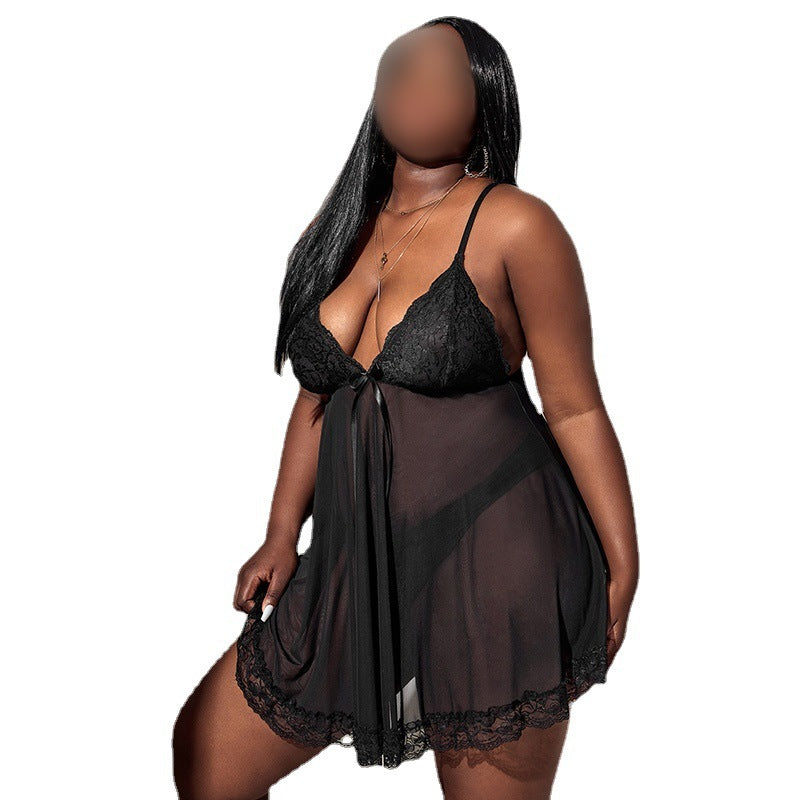 Oversized Underwear Mesh Perspective Nightdress Clothes For Women - Alsy store