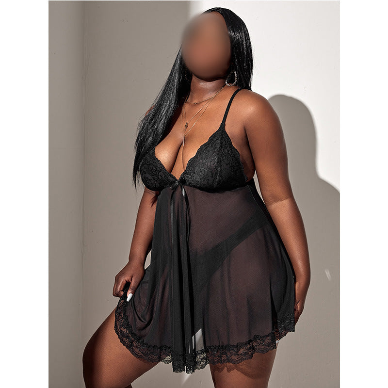 Oversized Underwear Mesh Perspective Nightdress Clothes For Women - Alsy store