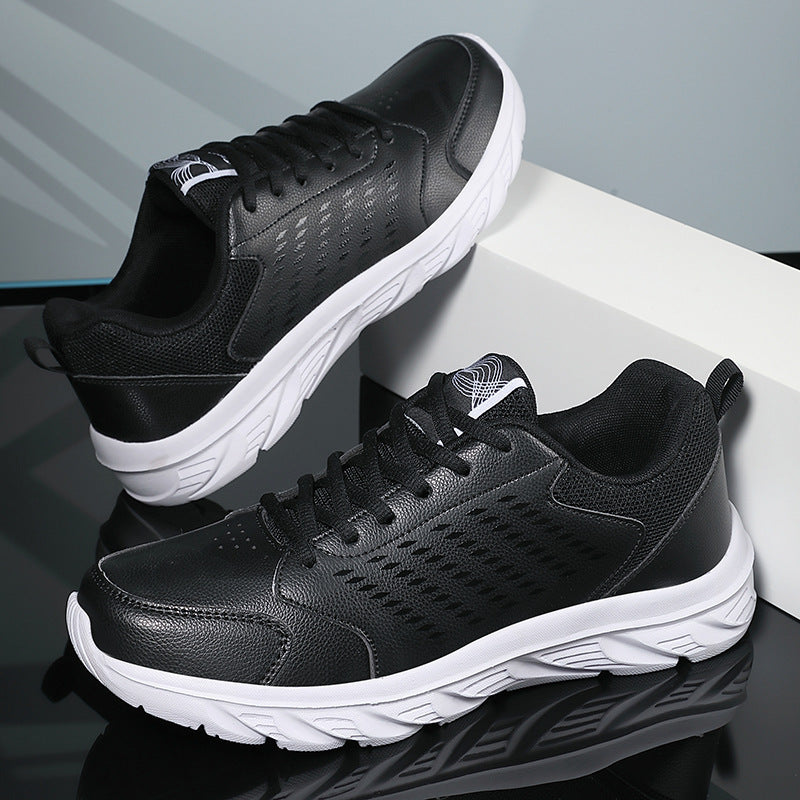 Plus Size Men's Waterproof Leather Sneakers