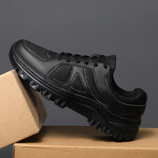 Training Shoes Men's Black Physical Training Shoes Ultra Light Breathable Outdoor Running Shoes Non - Slip Soft Bottom Security Rescue Shoes - Alsy store